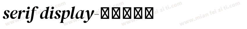 serif display字体转换